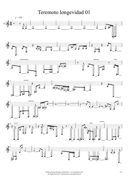 01 Terremoto Longevidad Sheet Music