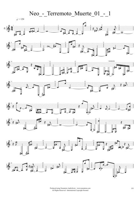 01 Terremoto Muerte Sheet Music