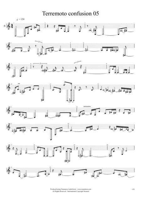 05 Terremoto Confusin Sheet Music