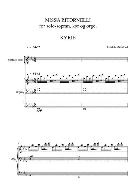 Free Sheet Music 1 Kyrie From Missa Ritornelli For Sopran Solo Mixed Choir Organ