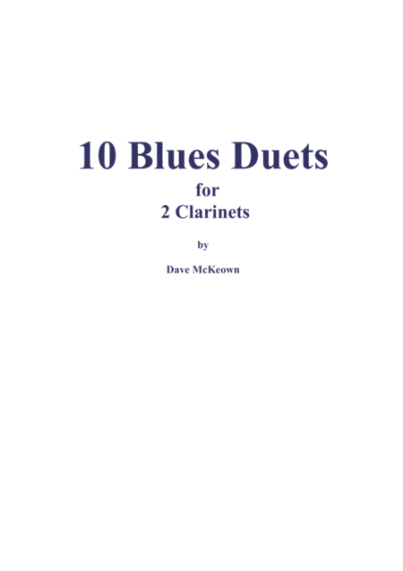 Free Sheet Music 10 Blues Duets For Clarinet