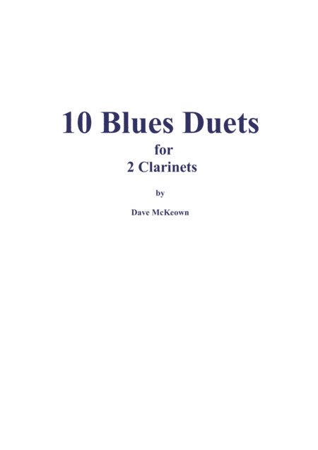 10 Blues Duets For Clarinet Sheet Music