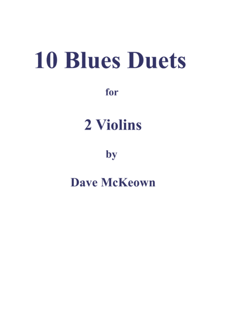 Free Sheet Music 10 Blues Duets For Violin