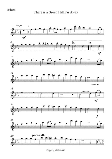 Free Sheet Music 10 Easter Hymns Flute Trios