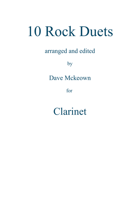 10 Rock Duets For Clarinet Sheet Music