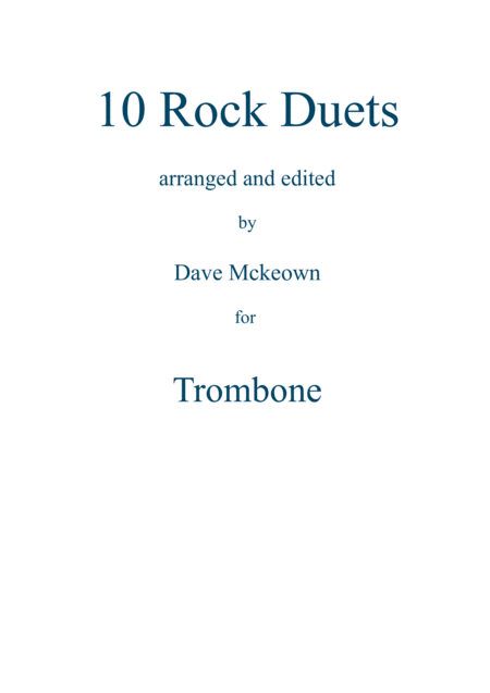 10 Rock Duets For Trombone Sheet Music