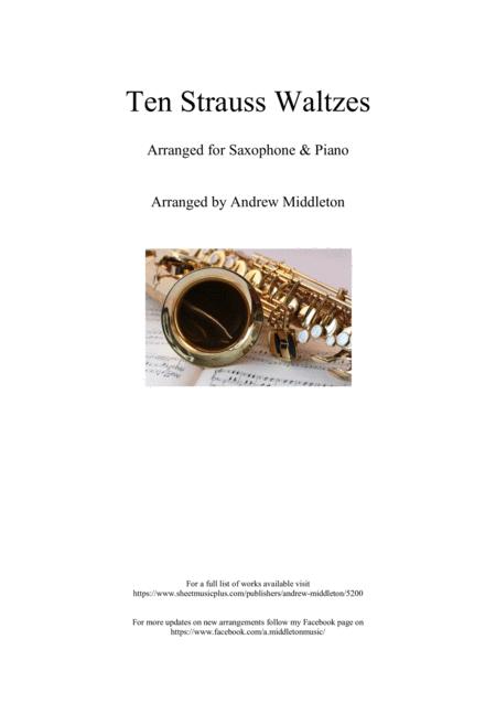 10 Strauss Waltzes Arranged For Alto Saxophone And Piano Sheet Music