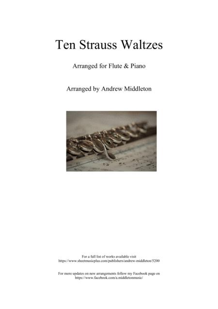 10 Strauss Waltzes Arranged For Flute And Piano Sheet Music