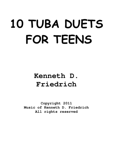 Free Sheet Music 10 Tuba Duets For Teens