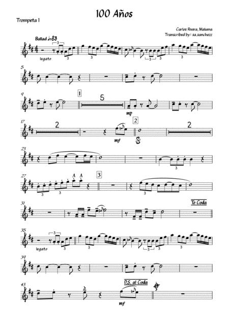 Free Sheet Music 100 Aos