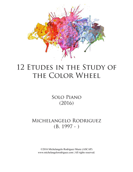 12 Etudes In The Study Of The Color Wheel Sheet Music