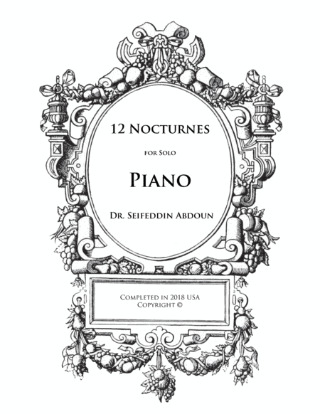 12 Nocturnes For Solo Piano Sheet Music