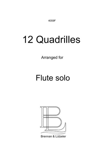 Free Sheet Music 12 Quadrilles For Flute Solo