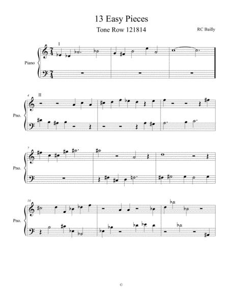 13 Easy Pieces Sheet Music