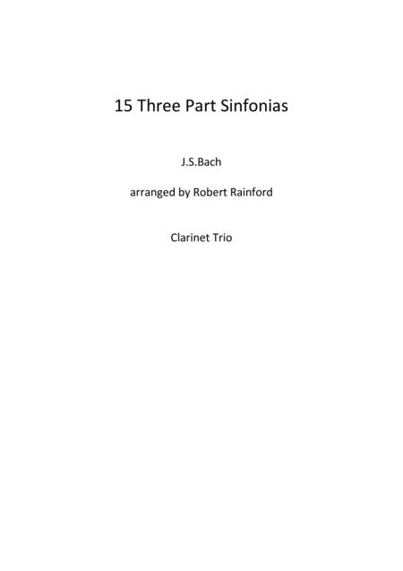 Free Sheet Music 15 Three Part Sinfornias