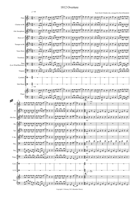 1812 Overture For School Wind Band Sheet Music