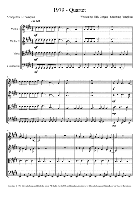 Free Sheet Music 1979 Quartet