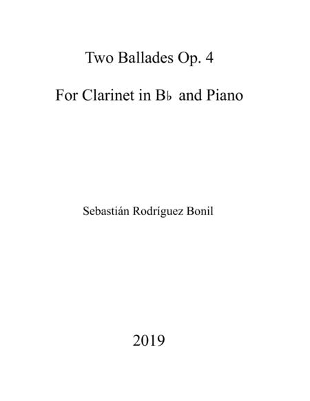 Free Sheet Music 2 Ballades Op 4 For Clarinet And Piano