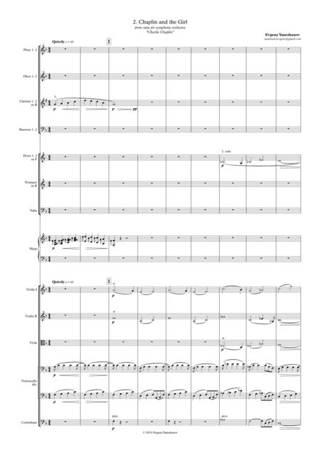 Free Sheet Music 2 Chaplin And The Girl Charlie Chaplin Suite