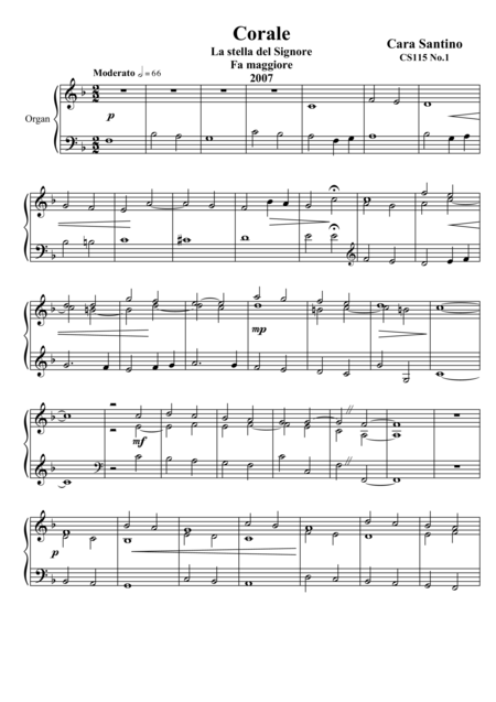 Free Sheet Music 2 Chorales In F For Organ