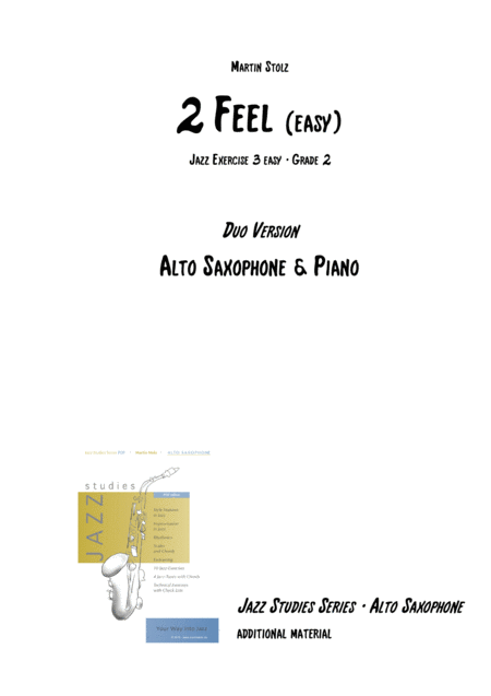 Free Sheet Music 2 Feel Easy Version Arranged For Alto Saxophone And Piano