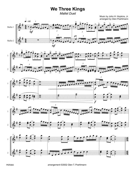 Free Sheet Music 2 Mallet Solos For Christmas