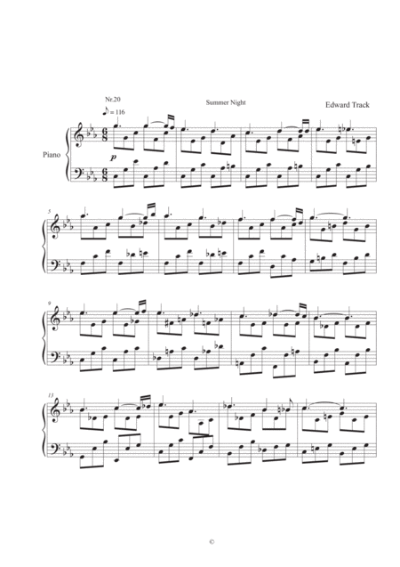 Free Sheet Music 20 Summer Night