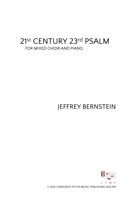 21st Century 23rd Psalm Sheet Music