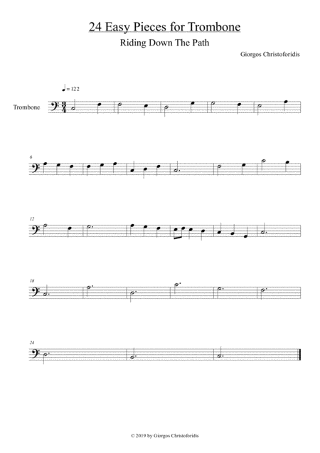 Free Sheet Music 24 Easy Pieces For Trombone