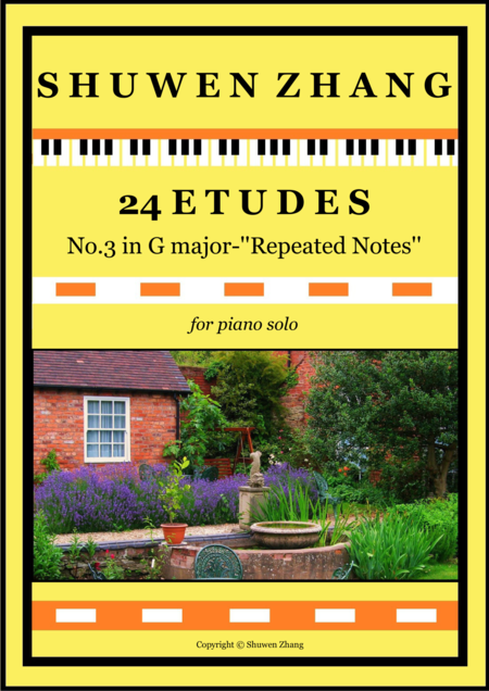 24 Etudes No 3 In G Major Repeated Notes Sheet Music