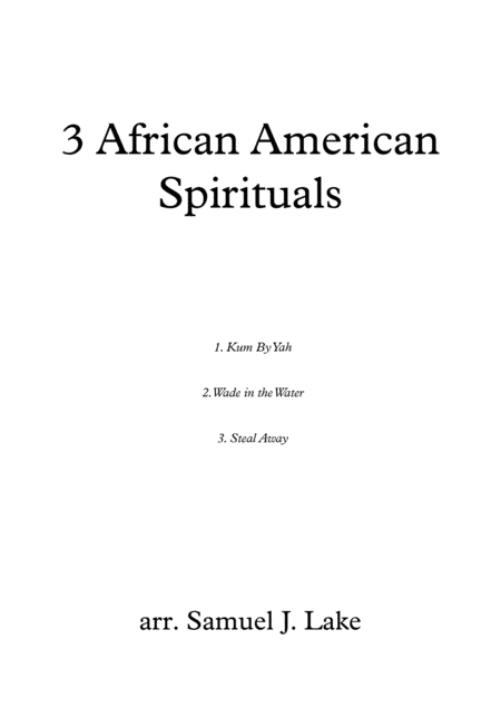 Free Sheet Music 3 African American Spirituals Ssaa