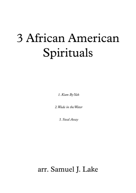 3 African American Spirituals Ssaa Sheet Music