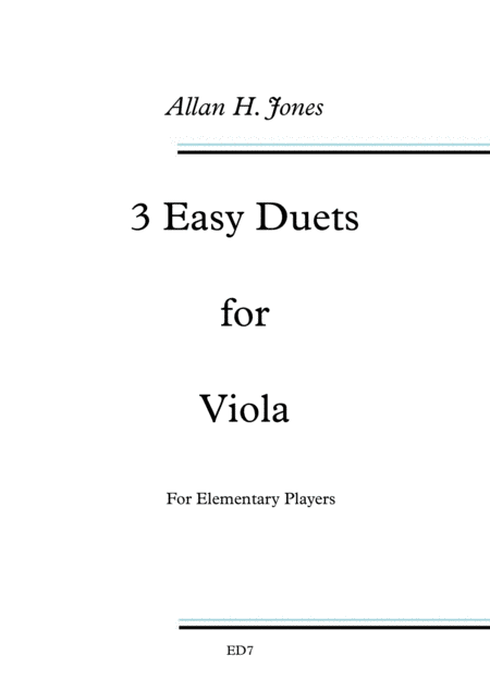 3 Easy Duets For Viola Sheet Music