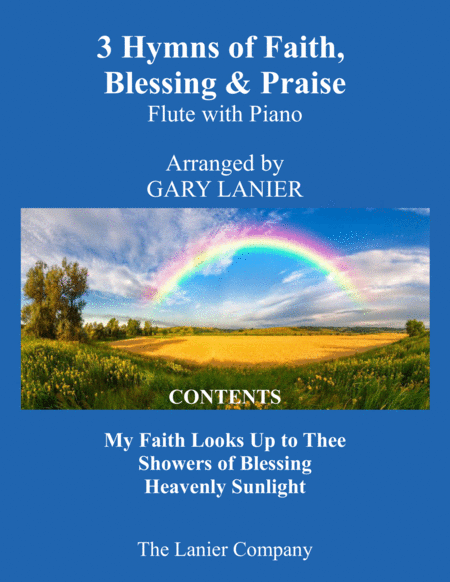 3 Hymns Of Faith Blessing Praise For Flute Piano With Score Parts Sheet Music