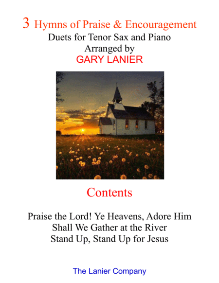 3 Hymns Of Praise Encouragement Duets For Tenor Sax And Piano Sheet Music