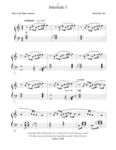 3 Interludes Sheet Music