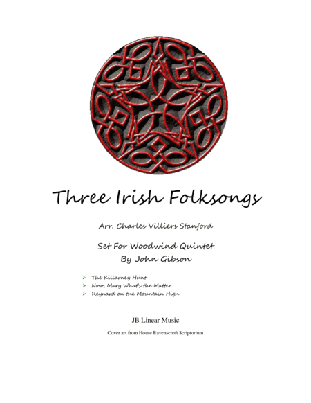 3 Irish Folksongs Set For Woodwind Quintet Sheet Music