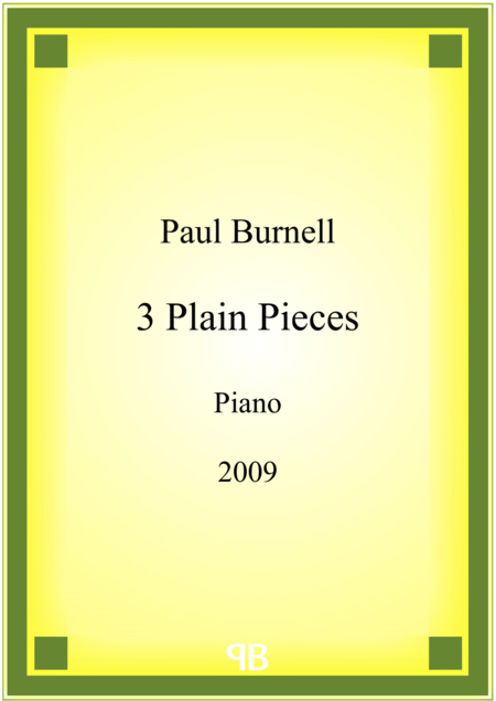 3 Plain Pieces Sheet Music