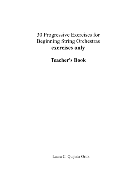 Free Sheet Music 30 Progressive Exercises For Beginning String Orchestra Exercises Only Teachers Book And Parts