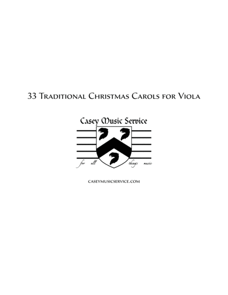 Free Sheet Music 33 Traditional Christmas Carols For Viola