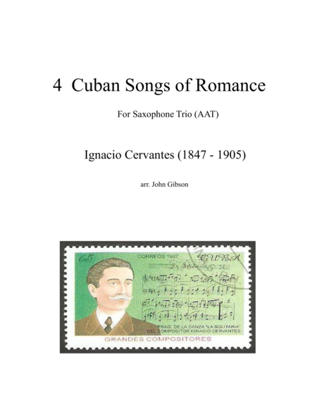 4 Cuban Songs Of Romance For Saxophone Trio Sheet Music