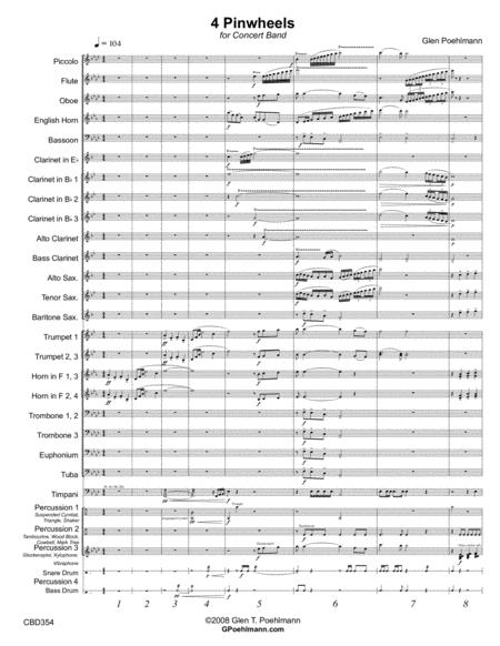 4 Pinwheels Original Composition For Concert Band Grade 4 Sheet Music