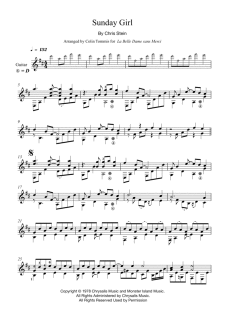 Free Sheet Music 5 Blondie Songs