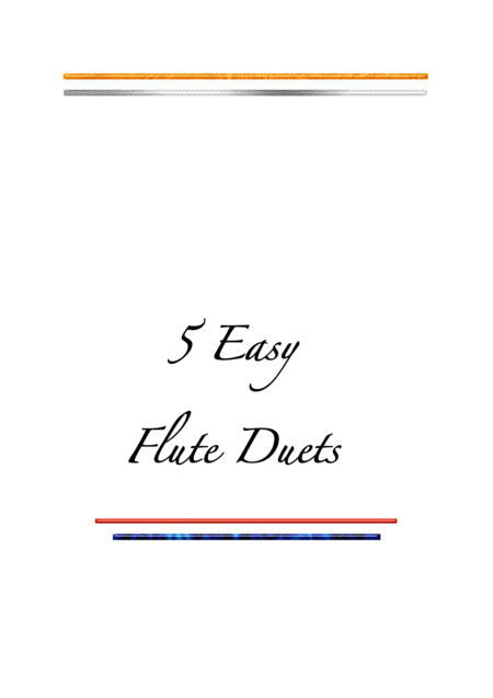 5 Easy Flute Duets Sheet Music