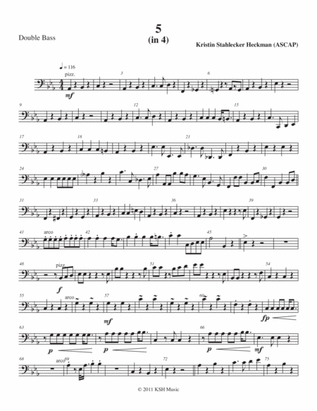 Free Sheet Music 5 In 4 Bass