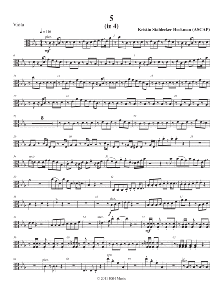 5 In 4 Viola Sheet Music