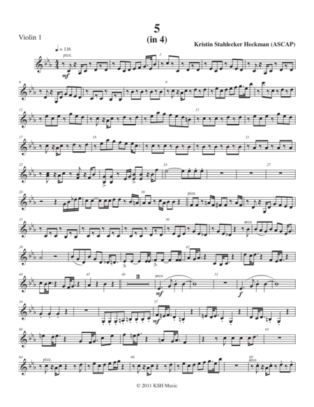 5 In 4 Violin 1 Sheet Music