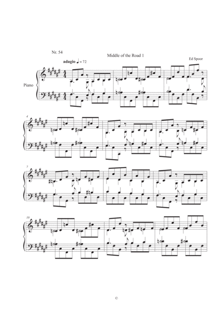 54 Middle Of The Road Sheet Music