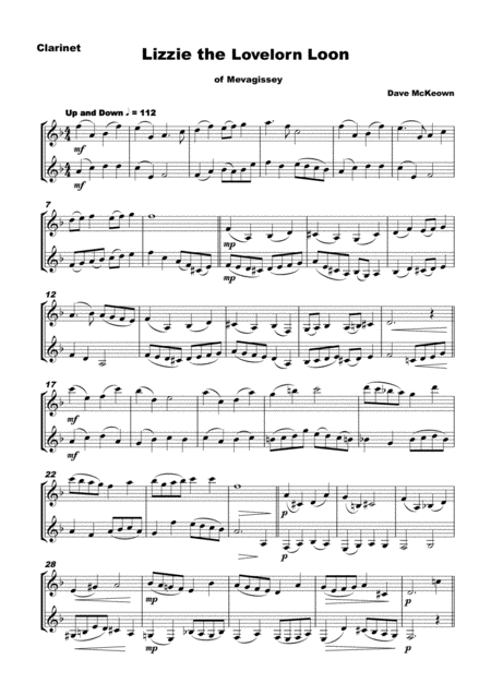 6 Concert Duets For Clarinet In A Classical Style Sheet Music