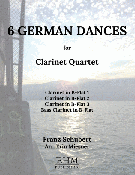 6 German Dances For Clarinet Quartet Sheet Music